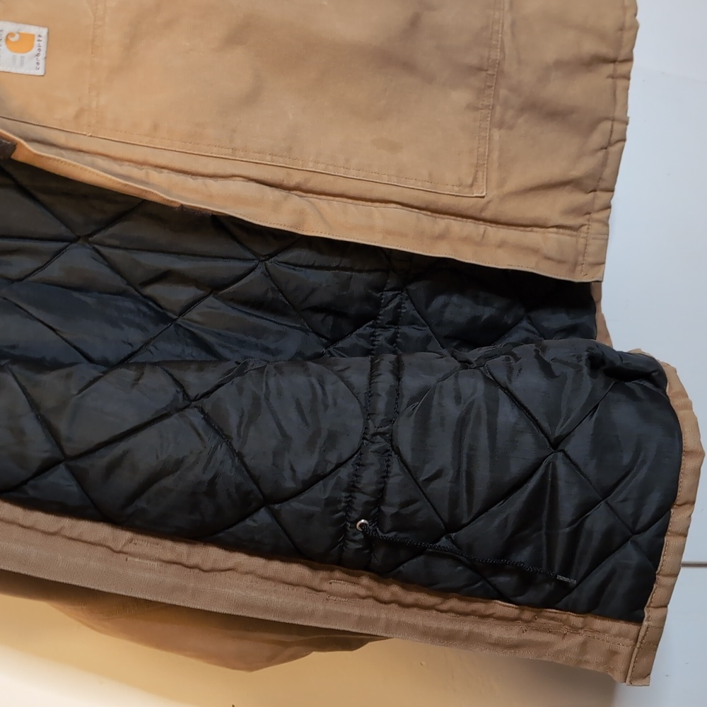 Vint. '89 Carhartt 100 Year Anniv. CO196 Collared Duck Coat mens XLT (44 Chest) - Picture 6 of 11